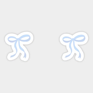 pair of cute Coquette baby blue ribbon bows repeating pattern seamless girly aesthetic this is me if you even care Sticker